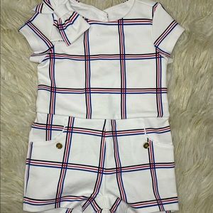 6/12 Month Red White Blue Romper